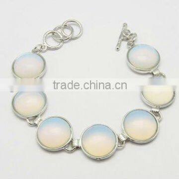 White Opal Bracelets Wholesale(BJEW-B137-1)