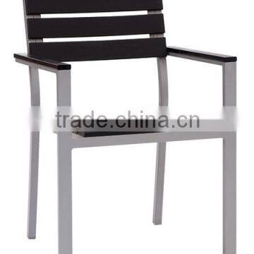 Aluminum plastic slats chair for outdoor and indoor use