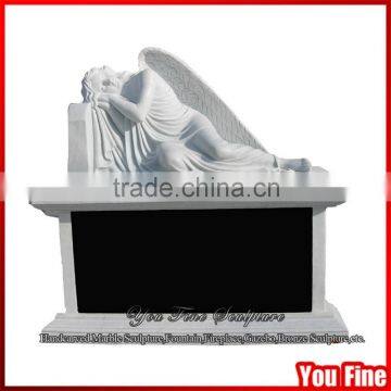 Natural Marble Angel Engraving Tombstone