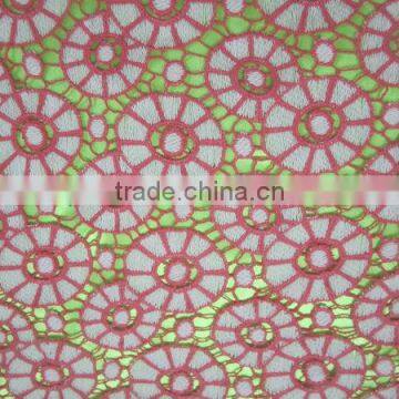 Eight Letter cotton mesh water soluble embroidery lace fabric (HMJ454)