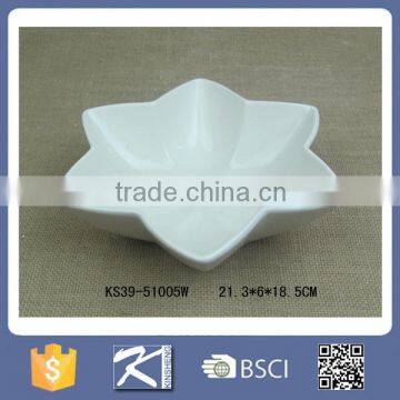 Kinsheng Hotsale White Ceramic Six Petals Bowls 2016 photo-2