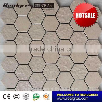 Modern design hexagon metal mosaic tile