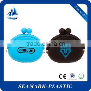 2016 bulk cheap custom silicone brand name coin purse for advertising