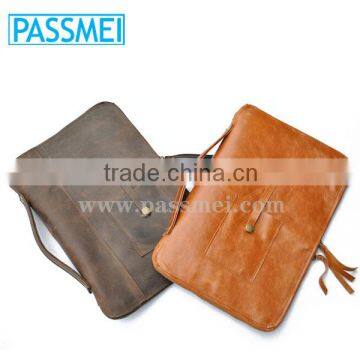 High Quality Leather laptop case bag, Multi-Function Tablet bag
