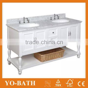 America modern double bathroom vanity cabinet ,White bath cabinet