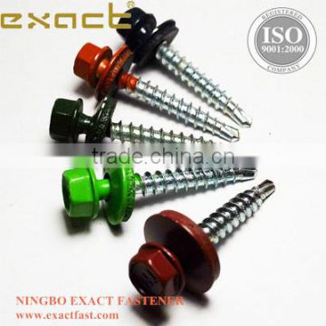 roofing screw with washer rubber Hex Head Self Drilling Screw With EPDM Bonded Washer