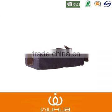 High Quality Genuine Leather Unisex Canvas Travel Shaving Kit photo-3