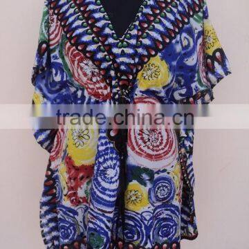 latest printed designs ponchos & kaftans for womens / floral printed womans dress