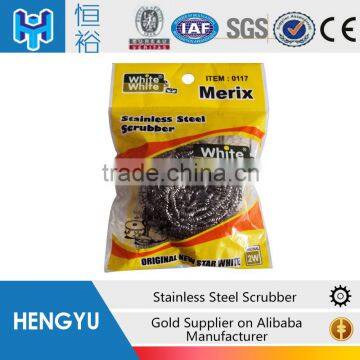 20g SS410 Spiral scourer using for kitchen cleaning