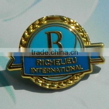 Custom lapel pin quality metal blazer pocket badge