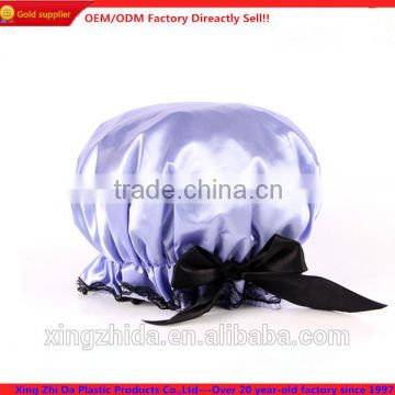 Quality digital printed satin shower caps