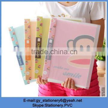 Plastic Snap File Folder, MONKEY Cute File Folder, Clear Book Sheet Quality Choice