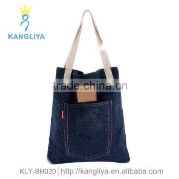 Fashion Reusable Jean Bags Ladies Tote Shopping Bag Recycle Handbags ECO Bag