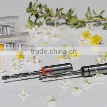 Solid carbide blind hole drill bit for HDF/MDF wood