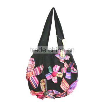 Ladies National Shoulder Bag with handmade flower for Sale