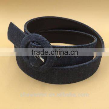 Fashion Covered Button Buckle PU Belt photo-6