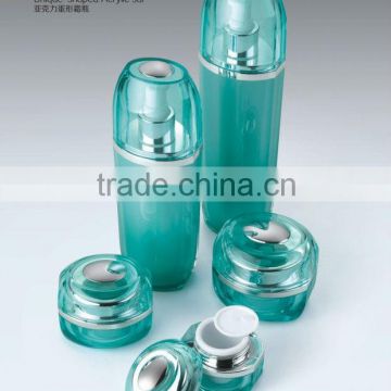 Egg-shaped Acrylic Cosmetic cream Jar and Lotion Pump Bottle