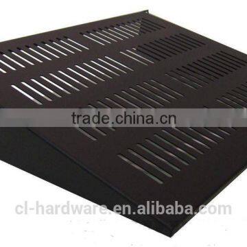 2U Universal Vented Rack Mount Cantilever With Fixed Server Cabinet Shelf