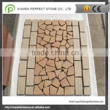 Yellow granite tiles flooring paving stone