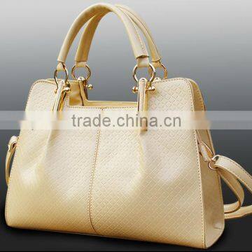 China suppier pure colour grain wide mouth custom designer shoulder bags