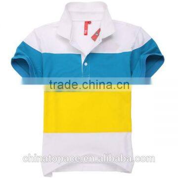 Fashion Custom Striped Colorful Cotton New Design Polo t Shirt