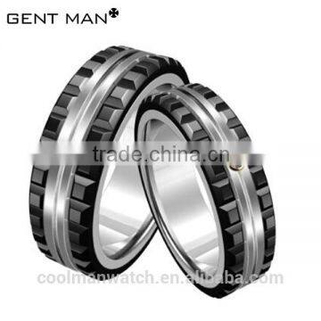 2014 fashion jewelry black ceramic male wedding rings wholesale costume jewellery