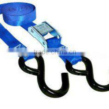 J hook ratchet strap with Track Tie Down