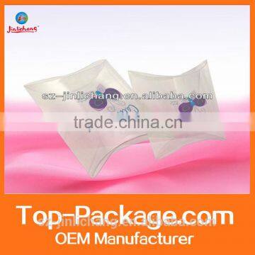 clear cheap custom print wholesale pillow box