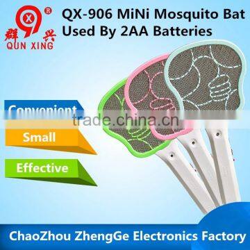 QX906-1 cheap MiNi mosquito bat with 2 AA batteries battery operated mosquito kille