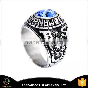 High Qulaity Fashion Stainless Steel Wide Ring 2016 Unique Designs Black Silver Ring Stainless Steel Men's Ring