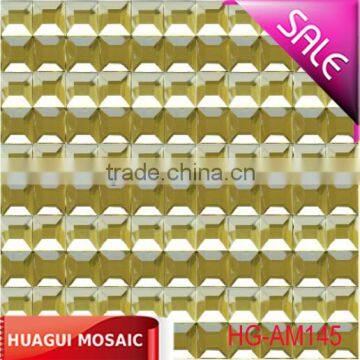 House/bar/hotel background wall decortive material gold mirror glass mosaic tile