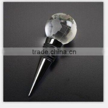 Wholesale Simple Globe crystal wine stopper for gifts