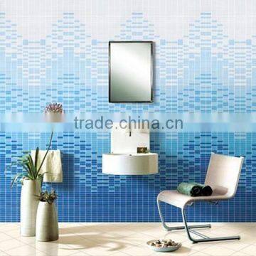 bule crystal glass mosaic for bathroom wall tile mosaic