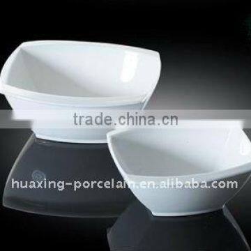 H8326 high quality porcelain cambered soup mini square bowls