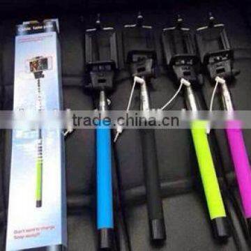 2015 new products pocket stainless steel z07-5s selfie stick with Self control rod