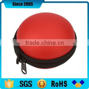 red ball shape eva earphone travel case