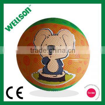 Mini size children rubber vulcanized basketball