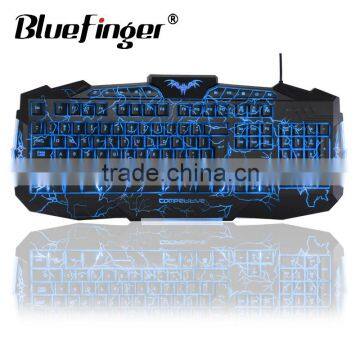 Popular USB Wired Backlit Keyboard With Cool Crack Parttern photo-2