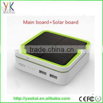 Wholesale price solar portable solar power bank 3000mAh