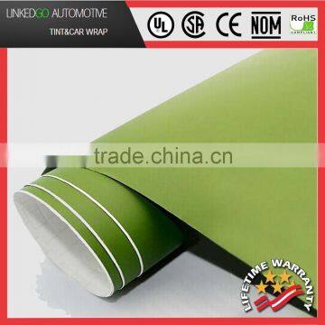 Promotional New Car Wrap Army Green 1.52*30M Vinyl Sticker Matte Vinyl Wrap