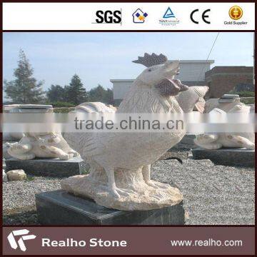 hand carved small stone animal carving/ rooster carving