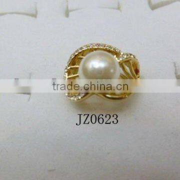 2 gram gold ladies gold finger pearl ring designs