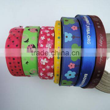 Custom gift belt China factory printed grosgrain ribbon for gift packaging decorative wholesale