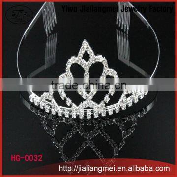 Factory Supply direct rhinestone hair accessory bulk bridal crown tiara