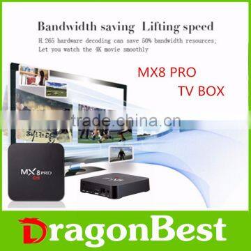 2016 Cheapest Google 5.1 Amlogic S905 Quad Core Kodi Mx8 Pro Ott Smart Android Tv Box