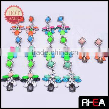 Wholesale Best Selling Resin Stone Shourouk Alloy Earring