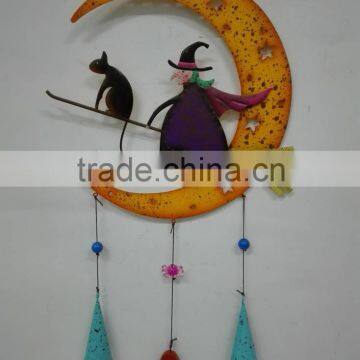 Wholesale Metal Halloween hanging witch for halloween decoration