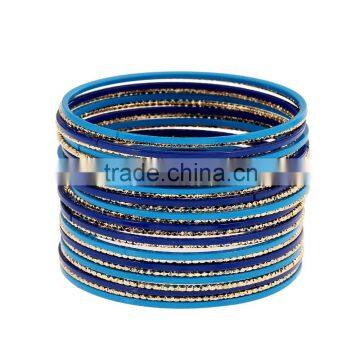 Wholesale Fashion Wide Multicolor Bracelet High Quality Zinc Alloy and Gold Plated Bangle for Women Party Accessories photo-2
