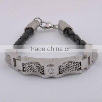 Stainless Steel Leather Bracelet Clasp(FB20030)