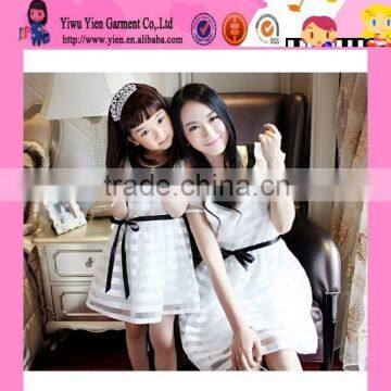 Latest Formal Mother Daughter Dress Patterns OEM Selling Cheaper Lace Short American Girls Without Dress Photos